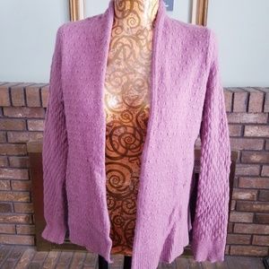 Ann Taylor Loft Mauve Cardigan Small Wool Sweater